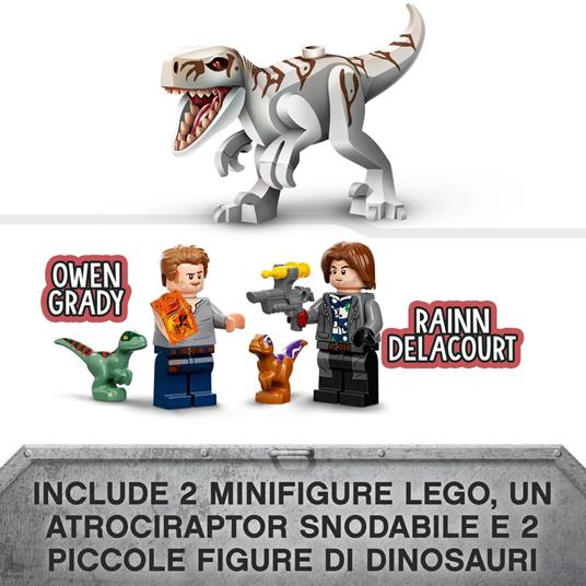 LEGO Jurassic World 76945 Atrociraptor: Inseguimento sulla Moto, con Dinosauro Giocattolo, Giochi per Bambini di 6+ Anni - 5