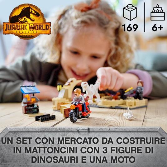 LEGO Jurassic World 76945 Atrociraptor: Inseguimento sulla Moto, con Dinosauro Giocattolo, Giochi per Bambini di 6+ Anni - 2