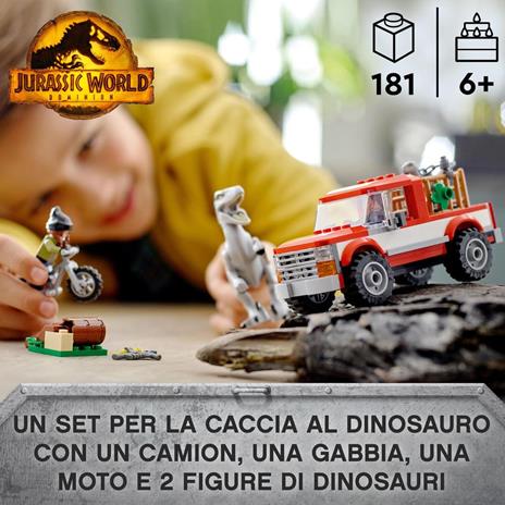 LEGO Jurassic World 76946 La Cattura dei Velociraptor Blue e Beta, Giochi per Bambini di 6+ Anni con Dinosauri Giocattolo - 2