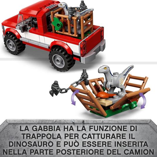 LEGO Jurassic World 76946 La Cattura dei Velociraptor Blue e Beta, Giochi per Bambini di 6+ Anni con Dinosauri Giocattolo - 4