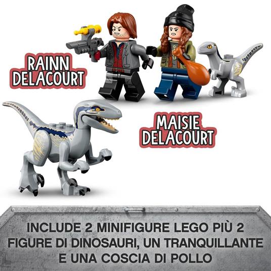 LEGO Jurassic World 76946 La Cattura dei Velociraptor Blue e Beta, Giochi per Bambini di 6+ Anni con Dinosauri Giocattolo - 5