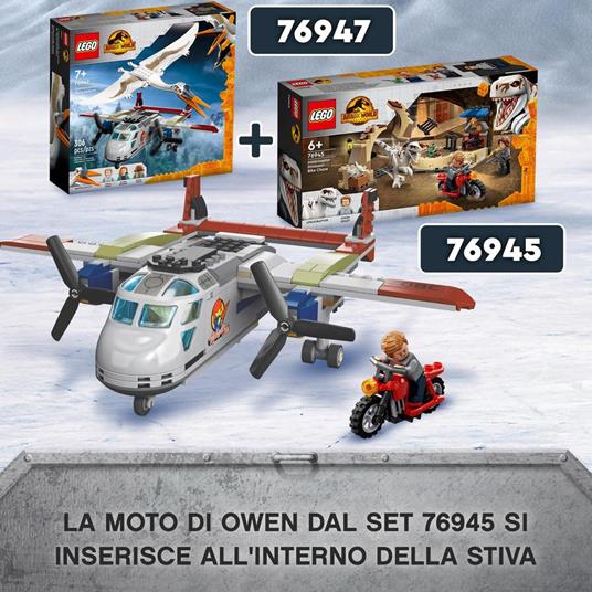 LEGO Jurassic World 76947 Quetzalcoatlus: Agguato Aereo, Giochi per Bambini di 7+ Anni con Dinosauri Giocattolo e Minifigure - 7