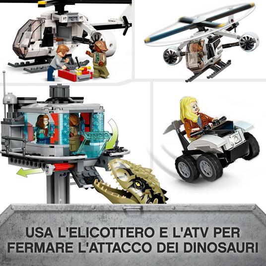 LEGO Jurassic World 76949 lAttacco del Giganotosauro e del Terizinosauro, Giochi per Bambini dai 9 Anni con Dinosauri - 4