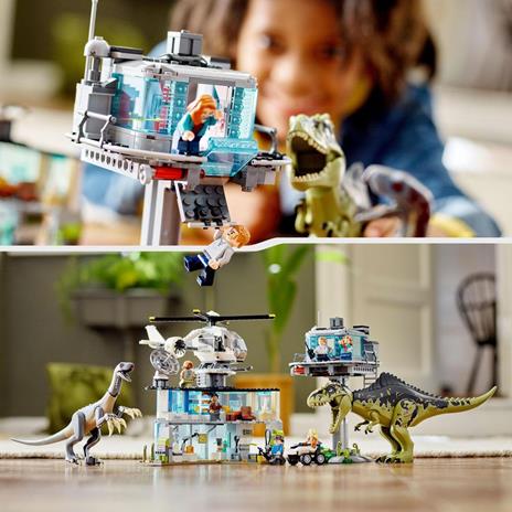 LEGO Jurassic World 76949 lAttacco del Giganotosauro e del Terizinosauro, Giochi per Bambini dai 9 Anni con Dinosauri - 6