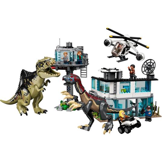 LEGO Jurassic World 76949 lAttacco del Giganotosauro e del Terizinosauro, Giochi per Bambini dai 9 Anni con Dinosauri - 8