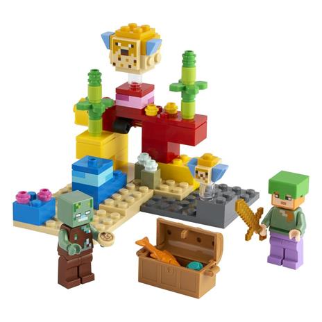 LEGO Minecraft 21164 La Barriera Corallina Modellino da Costruire con Alex Zombie 2 Pesci Giocattolo e Forziere del Tesoro - 7