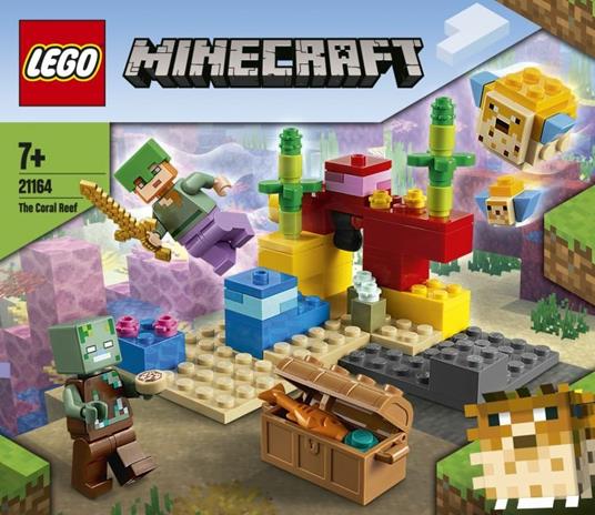 LEGO Minecraft 21164 La Barriera Corallina Modellino da Costruire con Alex Zombie 2 Pesci Giocattolo e Forziere del Tesoro - 10