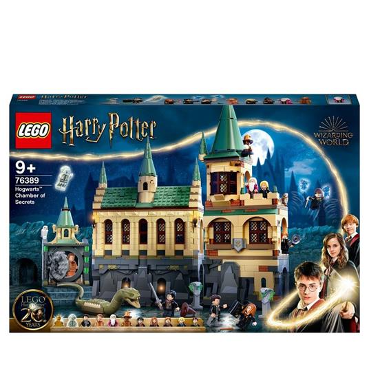LEGO Harry Potter 76389 La Camera dei Segreti di Hogwarts Castello Giocattolo Modulare con Sala Grande e Minifigure d'Oro