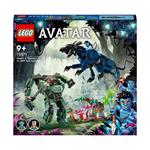 LEGO Avatar 75571 Neytiri e Thanator vs. Quaritch con Tuta AMP, Modellini da Costruire di Animale e Mech, Giochi per Bambini