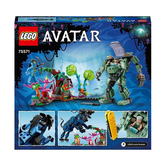 LEGO Avatar 75571 Neytiri e Thanator vs. Quaritch con Tuta AMP, Modellini da Costruire di Animale e Mech, Giochi per Bambini - 8