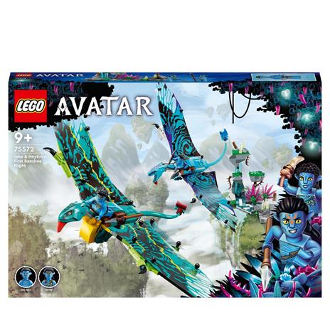 LEGO Avatar 75572 Il Primo Volo sulla Banshee di Jake e Neytiri, Modellino da Costruire di Pandora con 2 Banshee Giocattolo
