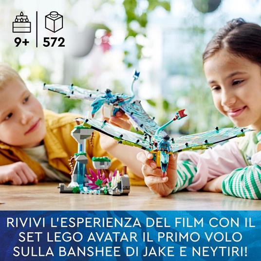 LEGO Avatar 75572 Il Primo Volo sulla Banshee di Jake e Neytiri, Modellino da Costruire di Pandora con 2 Banshee Giocattolo - 2