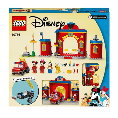 LEGO Disney 10776 Mickey and Friends Autopompa e Caserma di Topolino e i Suoi Amici, Camion Giocattolo dei Pompieri - 8