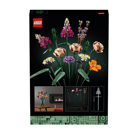 LEGO Icons 10280 Bouquet di Fiori, Piante Artificiali, Costruzione in Mattoncini, Decorazioni Casa, Hobby Creativi per Adulti - 9