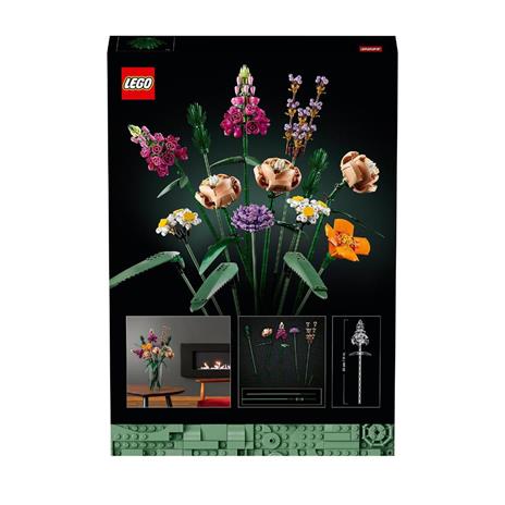 LEGO Icons 10280 Bouquet di Fiori, Piante Artificiali, Costruzione in Mattoncini, Decorazioni Casa, Hobby Creativi per Adulti - 10