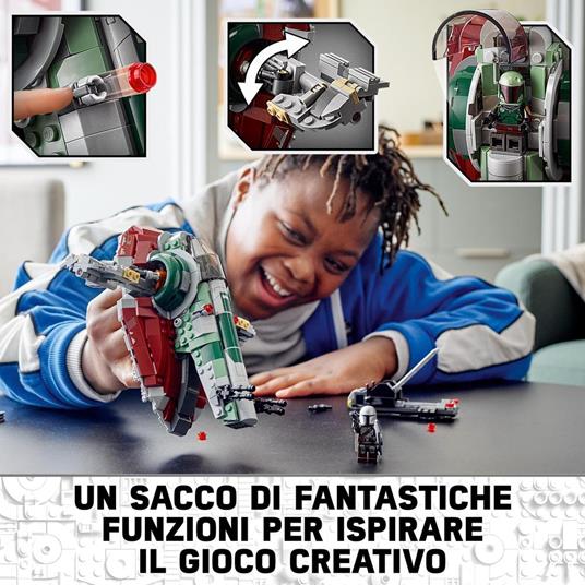 LEGO Star Wars 75312 Astronave di Boba Fett, Set da Costruzione con 2 Personaggi, Giocattoli Bambino dai 9 Anni, Idee Regalo - 2