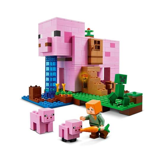 LEGO Minecraft 21170 La Pig House, Set da Costruire, Casa Apribile con Animali Giocattolo, Giochi per Bambini da 8 Anni - 4