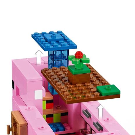 LEGO Minecraft 21170 La Pig House, Set da Costruire, Casa Apribile con Animali Giocattolo, Giochi per Bambini da 8 Anni - 7