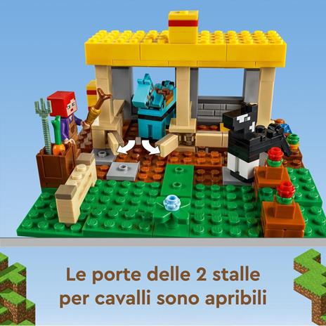 LEGO Minecraft 21171 La Scuderia, Fattoria Giocattolo con la Minifigure dello Scheletro a Cavallo, Giochi per Bambini - 4
