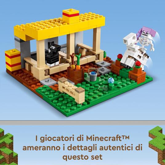 LEGO Minecraft 21171 La Scuderia, Fattoria Giocattolo con la Minifigure dello Scheletro a Cavallo, Giochi per Bambini - 5