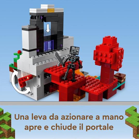LEGO Minecraft 21172 Il Portale in Rovina, Set Giocattoli per Bambini con Steve, la Pecorella e il Baby Hoglin - 4