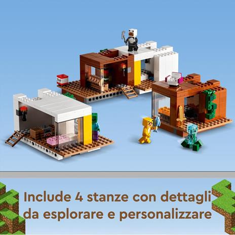 LEGO Minecraft 21174 La Casa sull'Albero Moderna, Giocattoli per Bambini con il Personaggio di Charged Creeper - 3
