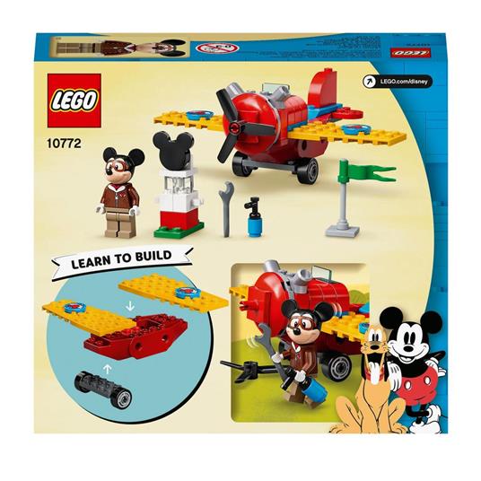 LEGO Disney 10772 Mickey and Friends L'Aereo a Elica di Topolino, Aereo Giocattolo, Giochi per Bambini dai 4 Anni - 8