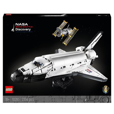 LEGO Icons 10283 NASA Space Shuttle Discovery, Set Fai da Te per Adulti, Modellino da Costruire con Telescopio Hubble - 2