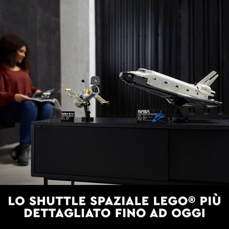 LEGO Icons 10283 NASA Space Shuttle Discovery, Set Fai da Te per Adulti, Modellino da Costruire con Telescopio Hubble - 8