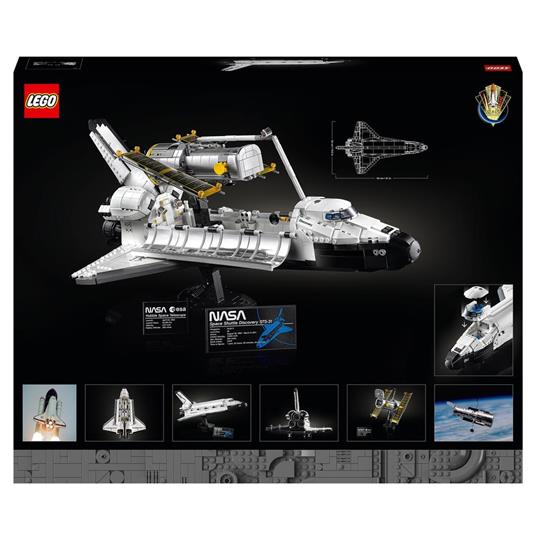 LEGO Icons 10283 NASA Space Shuttle Discovery, Set Fai da Te per Adulti, Modellino da Costruire con Telescopio Hubble - 11
