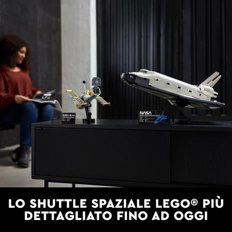 LEGO Icons 10283 NASA Space Shuttle Discovery, Set Fai da Te per Adulti, Modellino da Costruire con Telescopio Hubble - 9