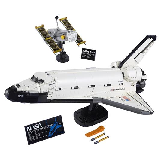 LEGO Icons 10283 NASA Space Shuttle Discovery, Set Fai da Te per Adulti, Modellino da Costruire con Telescopio Hubble - 11