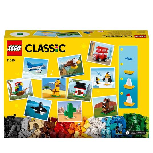 LEGO Classic 11015 Giro del Mondo, Set Mattoncini da Costruzione per Bambini di 4 Anni, Include una Mappa da Parete Colorata - 8