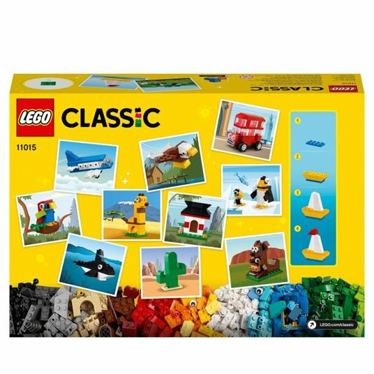 LEGO Classic 11015 Giro del Mondo, Set Mattoncini da Costruzione per Bambini di 4 Anni, Include una Mappa da Parete Colorata - 9