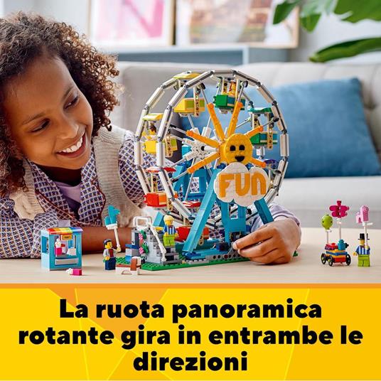LEGO Creator 31119 3 in 1 Ruota Panoramica, Autoscontro e Giostra, Playset Parco Giochi, Costruzioni per Bambini dai 9 Anni - 3