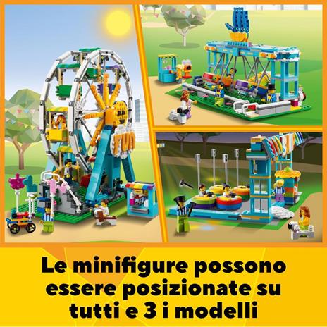 LEGO Creator 31119 3 in 1 Ruota Panoramica, Autoscontro e Giostra, Playset Parco Giochi, Costruzioni per Bambini dai 9 Anni - 4