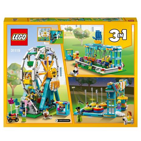 LEGO Creator 31119 3 in 1 Ruota Panoramica, Autoscontro e Giostra, Playset Parco Giochi, Costruzioni per Bambini dai 9 Anni - 8