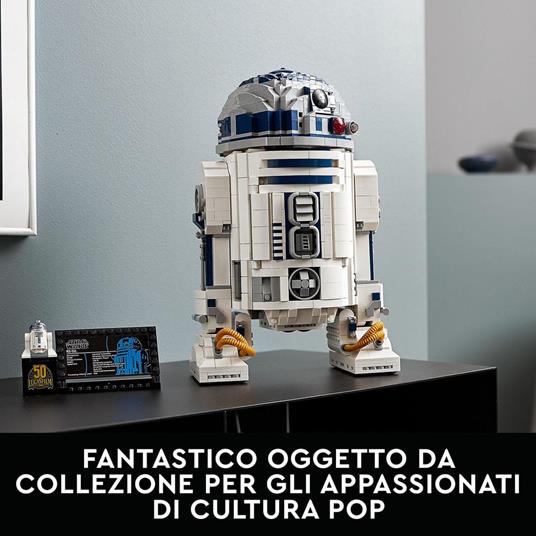 LEGO Star Wars 75308 R2-D2 Droide da Costruzione per Adulti, Modello da Esposizione con Spada Laser di Luke Skywalker - 5