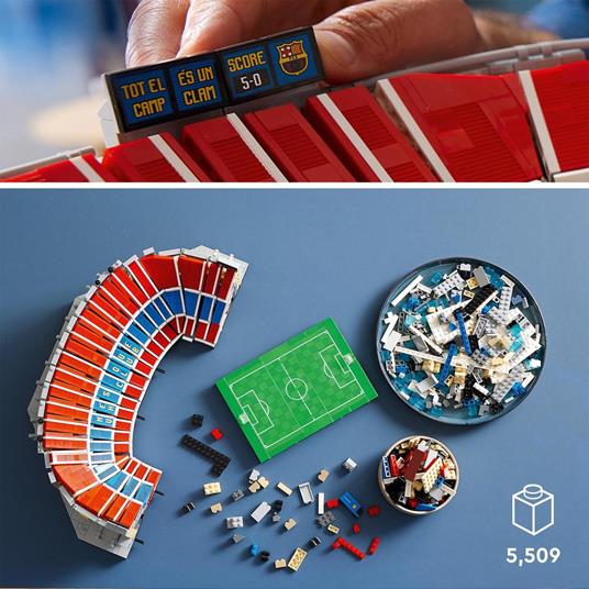 LEGO Icons 10284 Camp Nou - FC Barcelona, Grande Set dello Stadio di Calcio, Modellino da Costruire per Adulti, Idea Regalo - 4
