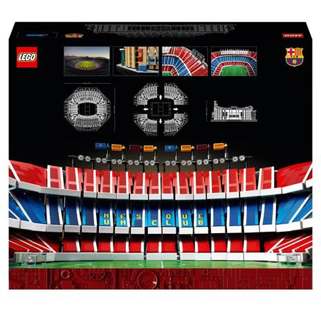 LEGO Icons 10284 Camp Nou - FC Barcelona, Grande Set dello Stadio di Calcio, Modellino da Costruire per Adulti, Idea Regalo - 8