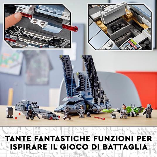 LEGO Star Wars 75314 Shuttle di Attacco The Bad Batch, Set da Costruzione con 5 Personaggi Cloni e Droide Gonk, Giocattoli - 3