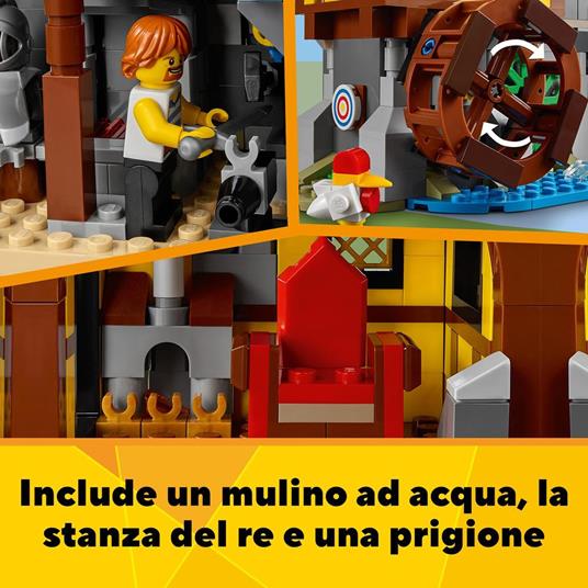 LEGO Creator 31120 3 in 1 Castello Medievale, Torre e Mercato con Catapulta e Drago Giocattolo, Include 3 Minifigure - 4