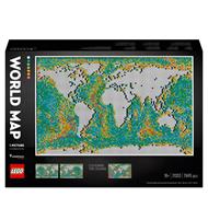 LEGO Art (31203). Mappa del Mondo, Decorazione da Parete per Adulti, Mattoncini da Costruzione, Idee Regalo
