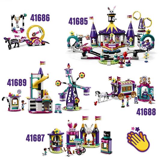 LEGO Friends 41687 Gli Stand del Luna Park Magico, Costruzioni per Bambini dai 6 Anni con 2 Mini Bamboline e 1 Micro-Doll - 6