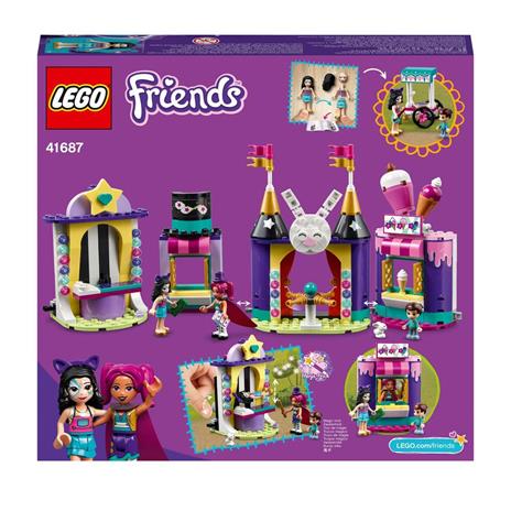 LEGO Friends 41687 Gli Stand del Luna Park Magico, Costruzioni per Bambini dai 6 Anni con 2 Mini Bamboline e 1 Micro-Doll - 9