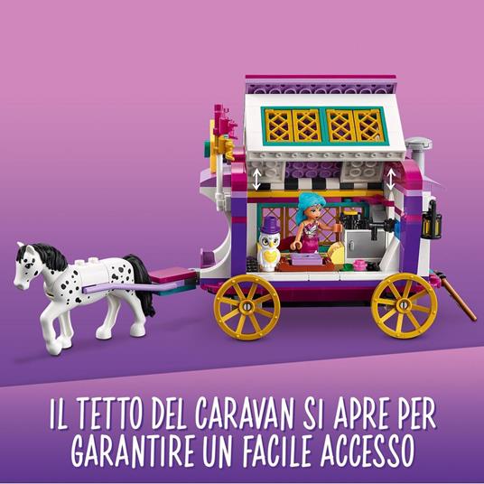 LEGO Friends 41688 Il Caravan Magico, Set di Costruzioni per Bambini, Parco Giochi con 2 Mini Bamboline, 1 Cavallo e 1 Gufo - 4