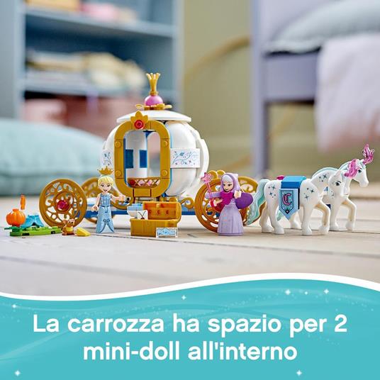 LEGO Disney Princess 43192 La Carrozza Reale di Cenerentola con 2 Mini Bamboline e Cavalli, Giocattolo e Idea Regalo - 7