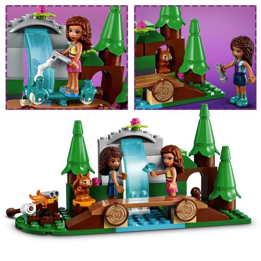 LEGO Friends 41677 La Cascata nel Bosco, Set di Costruzioni per Bambini di 5 Anni con le Mini Bamboline di Andrea e Olivia - 4
