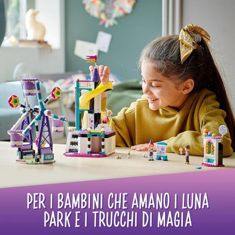 LEGO Friends 41689 La Ruota Panoramica e lo Scivolo Magici, Costruzioni per Bambini a Tema Parco Giochi con Mini Bamboline - 2