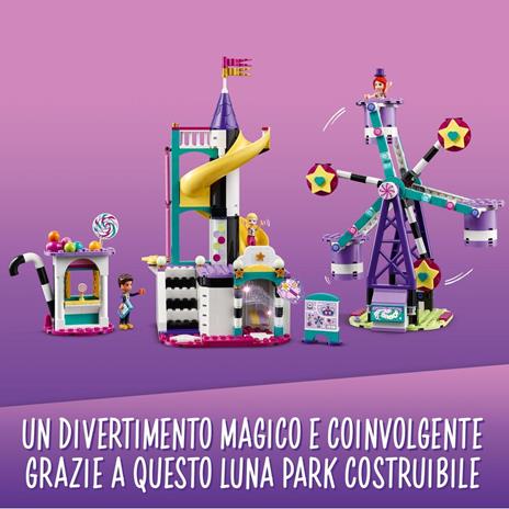 LEGO Friends 41689 La Ruota Panoramica e lo Scivolo Magici, Costruzioni per Bambini a Tema Parco Giochi con Mini Bamboline - 3